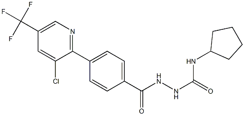 2-{4-[3-chloro-5-(trifluoromethyl)-2-pyridinyl]benzoyl}-N-cyclopentyl-1-hydrazinecarboxamide Structure