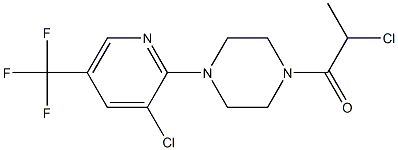 2-chloro-1-{4-[3-chloro-5-(trifluoromethyl)-2-pyridinyl]piperazino}-1-propanone 구조식 이미지