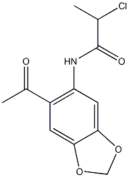 N-(6-acetyl-1,3-benzodioxol-5-yl)-2-chloropropanamide Structure