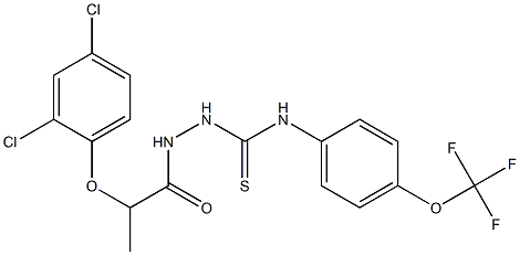2-[2-(2,4-dichlorophenoxy)propanoyl]-N-[4-(trifluoromethoxy)phenyl]-1-hydrazinecarbothioamide 구조식 이미지