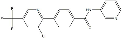 4-[3-chloro-5-(trifluoromethyl)-2-pyridinyl]-N-(3-pyridinyl)benzenecarboxamide Structure