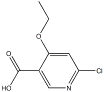 6-Chloro-4-ethoxynicotinic acid ,97% 구조식 이미지