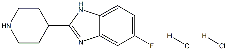 5-fluoro-2-piperidin-4-yl-1H-benzimidazole dihydrochloride 구조식 이미지