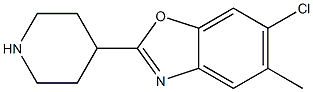 6-chloro-5-methyl-2-piperidin-4-yl-1,3-benzoxazole 구조식 이미지