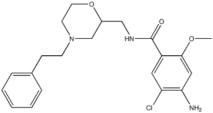 4-Amino-5-chloro-2-methoxy-N-[[4-(2-phenylethyl)-2-morpholinyl]methyl]benzamide Structure