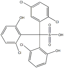 (2,5-Dichlorophenyl)bis(2-chloro-6-hydroxyphenyl)methanesulfonic acid 구조식 이미지