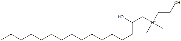 N-(2-Hydroxyethyl)-N,N-dimethyl-2-hydroxyhexadecane-1-aminium 구조식 이미지