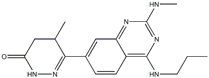 4,5-Dihydro-5-methyl-6-(2-methylamino-4-propylaminoquinazolin-7-yl)pyridazin-3(2H)-one Structure
