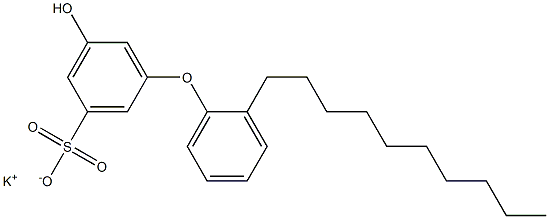 5-Hydroxy-2'-decyl[oxybisbenzene]-3-sulfonic acid potassium salt Structure