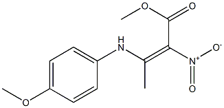 3-(4-Methoxyanilino)-2-nitrocrotonic acid methyl ester 구조식 이미지