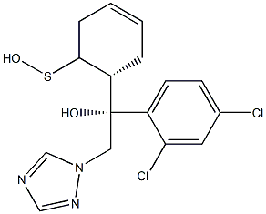 (1R)-1-(2,4-Dichlorophenyl)-1-[[(2R)-tetrahydro-3-oxothiophen]-2-yl]-2-(1H-1,2,4-triazol-1-yl)ethanol 구조식 이미지