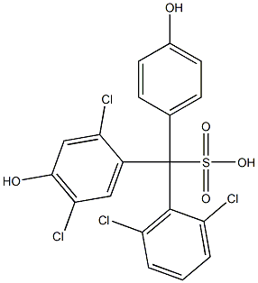 (2,6-Dichlorophenyl)(2,5-dichloro-4-hydroxyphenyl)(4-hydroxyphenyl)methanesulfonic acid Structure