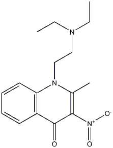 1-[2-(Diethylamino)ethyl]-2-methyl-3-nitroquinolin-4(1H)-one 구조식 이미지