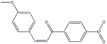 (2Z)-3-(4-Methoxyphenyl)-1-(4-nitrophenyl)-2-propen-1-one 구조식 이미지