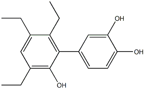 3',5',6'-Triethyl-1,1'-biphenyl-2',3,4-triol Structure