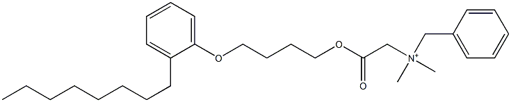 N,N-Dimethyl-N-benzyl-N-[[[4-(2-octylphenyloxy)butyl]oxycarbonyl]methyl]aminium 구조식 이미지