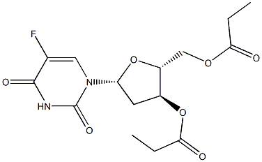 5-Fluoro-2'-deoxyuridine 3',5'-dipropanoate 구조식 이미지