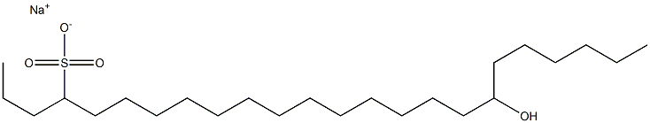 18-Hydroxytetracosane-4-sulfonic acid sodium salt Structure