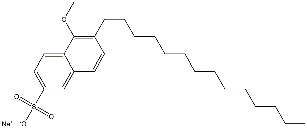 5-Methoxy-6-tetradecyl-2-naphthalenesulfonic acid sodium salt 구조식 이미지