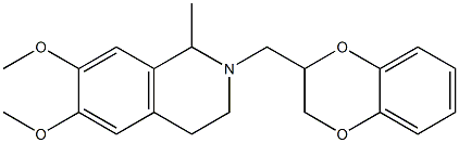 1,2,3,4-Tetrahydro-1-methyl-6,7-dimethoxy-2-[[(2,3-dihydro-1,4-benzodioxin)-2-yl]methyl]isoquinoline Structure