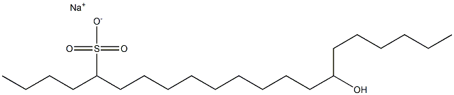 15-Hydroxyhenicosane-5-sulfonic acid sodium salt Structure