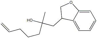 1-Methyl-1-[(2,3-dihydrobenzofuran)-3-ylmethyl]5-hexen-1-ol 구조식 이미지