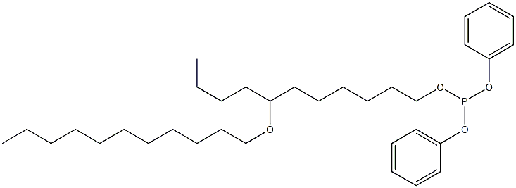 Phosphorous acid 7-(undecyloxy)undecyldiphenyl ester Structure