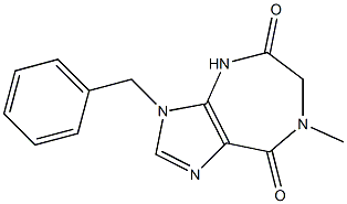 3-Benzyl-4,7-dihydro-7-methyl-6H-imidazo[4,5-e][1,4]diazepine-5,8-dione 구조식 이미지