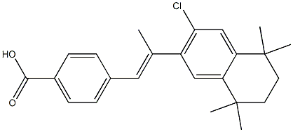 4-[(E)-2-[(3-Chloro-5,6,7,8-tetrahydro-5,5,8,8-tetramethylnaphthalen)-2-yl]-1-propenyl]benzoic acid 구조식 이미지