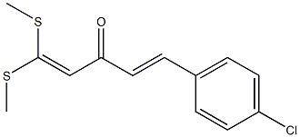 (E)-5-[4-Chlorophenyl]-1,1-bis(methylthio)-1,4-pentadien-3-one Structure