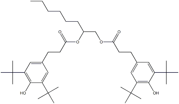 Bis[3-(3,5-di-tert-butyl-4-hydroxyphenyl)propionic acid]1,2-octanediyl ester 구조식 이미지