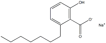 2-Heptyl-6-hydroxybenzoic acid sodium salt Structure