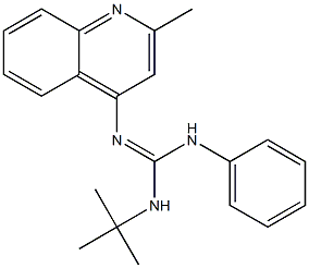 1-tert-Butyl-2-(2-methyl-4-quinolyl)-3-phenylguanidine 구조식 이미지