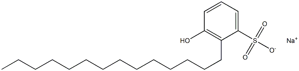 3-Hydroxy-2-tetradecylbenzenesulfonic acid sodium salt Structure