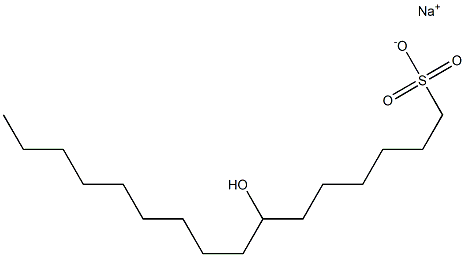 7-Hydroxyhexadecane-1-sulfonic acid sodium salt Structure