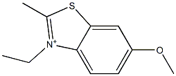 3-Ethyl-6-methoxy-2-methylbenzothiazolium 구조식 이미지