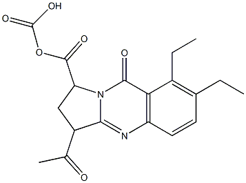 3-Acetyl-1,2,3,9-tetrahydro-9-oxopyrrolo[2,1-b]quinazoline-1,1-dicarboxylic acid diethyl ester Structure