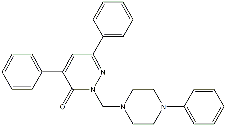 4,6-Diphenyl-2-[(4-phenylpiperazino)methyl]pyridazin-3(2H)-one 구조식 이미지