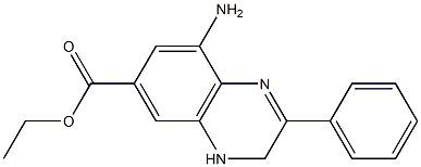 8-Amino-3,4-dihydro-2-phenylquinoxaline-6-carboxylic acid ethyl ester Structure