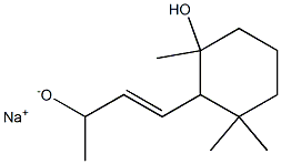 Sodium 4-(2-hydroxy-2,6,6-trimethylcyclohexyl)-3-butene-2-olate 구조식 이미지