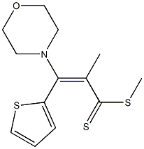 3-(Morpholin-4-yl)-3-(2-thienyl)-2-methylpropenedithioic acid methyl ester Structure