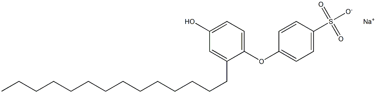 4'-Hydroxy-2'-tetradecyl[oxybisbenzene]-4-sulfonic acid sodium salt 구조식 이미지