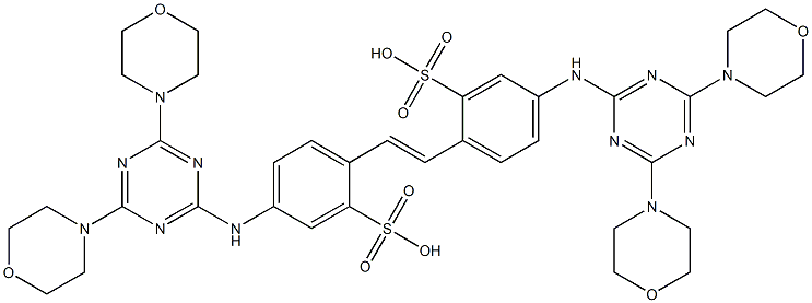 4,4'-Bis(4,6-dimorpholino-1,3,5-triazin-2-ylamino)-2,2'-stilbenedisulfonic acid Structure