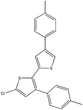 3,4'-Bis(4-methylphenyl)-5-chloro-2,2'-bithiophene Structure