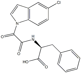 N-[[(5-Chloro-1H-indole -yl)carbonyl]carbonyl]-L-phenylalanine 구조식 이미지