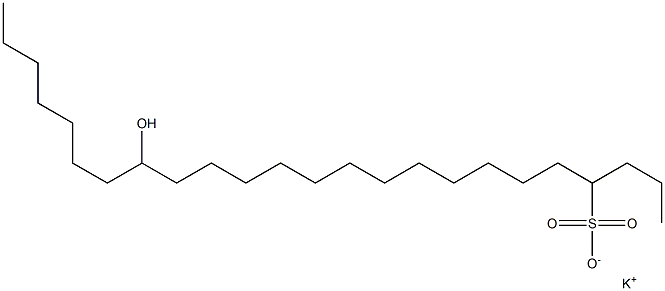 17-Hydroxytetracosane-4-sulfonic acid potassium salt 구조식 이미지