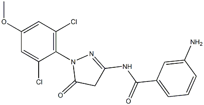 1-(2,6-Dichloro-4-methoxyphenyl)-3-(3-aminobenzoylamino)-5(4H)-pyrazolone Structure