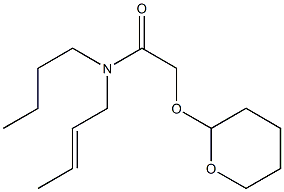 N-(2-Butenyl)-N-butyl[[(3,4,5,6-tetrahydro-2H-pyran)-2-yl]oxy]acetamide Structure