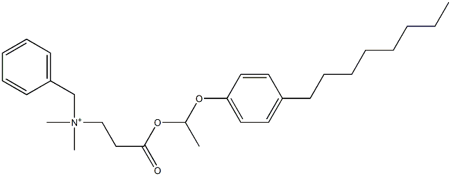 N,N-Dimethyl-N-benzyl-N-[2-[[1-(4-octylphenyloxy)ethyl]oxycarbonyl]ethyl]aminium Structure