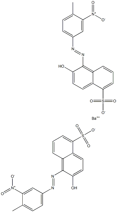 Bis[1-[(4-methyl-3-nitrophenyl)azo]-2-hydroxy-5-naphthalenesulfonic acid]barium salt Structure